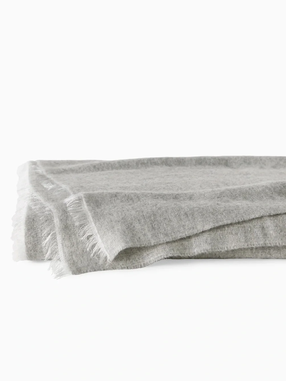 SFERRA Monterosa Grey Cashmere Wool Blend Soft Throw 13x79” Italy NEW $450